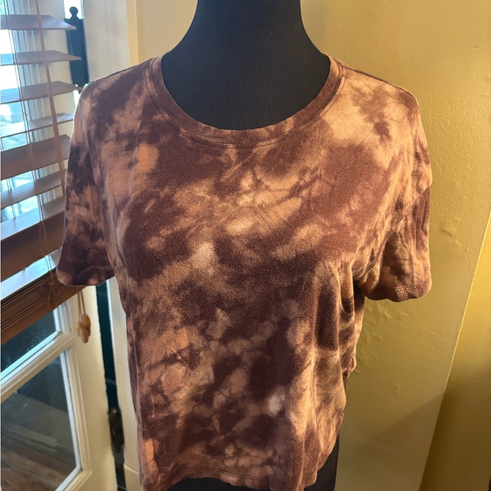 Old Navy Short Sleeve Tee Plum Tie-Dye